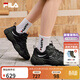 FILA 斐樂(lè )官方男鞋FLUID 7老爹鞋2026春季新款貓爪7代休閑鞋運動(dòng)鞋 黑/太空銀-BS 42