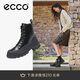 愛(ài)步（ECCO）【Natacha聯(lián)名】英倫風(fēng)短筒厚底增高馬丁靴女 革新214853 黑色38