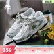 卡帕（Kappa）女鞋薄底復古跑鞋2026春季新款透氣輕便休閑鞋百搭網(wǎng)面運動(dòng)鞋子女 經(jīng)典白/芭蕉綠 38