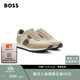 雨果博斯BOSS男士皮革低幫運動(dòng)鞋 212-淺棕 41 L