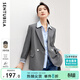 尚都比拉氣質(zhì)通勤職業(yè)小西裝女秋季百搭高級感西服休閑外套 灰色 M 