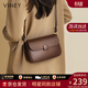 viney新款牛皮斜挎包包女包輕奢小方包單肩生日禮物送女友老婆 【棕色】高檔實(shí)用洋氣高端腋下包 時(shí)尚百搭品牌小眾豆腐包