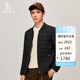 哈吉斯（HAZZYS）男裝 棒球領(lǐng)輕薄羽絨服男ASFZU0BDX15 黑色BK 170/92A46