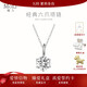 MoLi18K金人工培育鉆石項鏈女一克拉50分六爪鎖骨鏈鉑金人造合成吊墜 18k金墜+銀鏈/培育D/VVS/3EX/GRC證書(shū)禮盒 1克拉優(yōu)品鉆