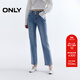 ONLY2025夏季新款顯瘦V字腰頭高腰九分直筒褲牛仔褲女|125349011 J34 390洗水牛仔藍 L L標準褲長(cháng)