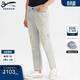 DENHAM男士時(shí)尚輕薄淺色水洗潑漆寬松休閑CROP九分剪刀牛仔褲 淺灰色 31