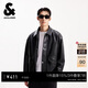 杰克·瓊斯（JACK&JONES） 男生秋季質(zhì)感皮衣棉服2025年款翻領(lǐng)舒適長(cháng)袖百搭外套225309005E