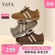 TATA/他她2026春商場(chǎng)同款加絨阿甘鞋女休閑運動(dòng)鞋 灰色（絨里） 35