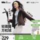 蕉下（beneunder）女士萬(wàn)粒絨外套寬松秋冬新款時(shí)尚休閑保暖抓絨外套 【立領(lǐng)夾克款】秋巖棕 S