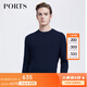 PORTS寶姿男裝春夏針織時(shí)尚潮流長(cháng)袖套頭毛衣MD8K012HKD009 NAVY COMBO M