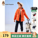 暇步士（Hush Puppies）童裝兒童外套秋冬季新款男女大童簡(jiǎn)約時(shí)尚加厚風(fēng)衣外套 甜橙桔 160 cm(偏大一碼)