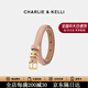 CHARLIE&KELLI CK品牌輕奢真皮針扣皮帶時(shí)尚百搭裝飾連衣裙牛仔褲腰帶七夕禮物 粉色【京倉配送】 100cm 【配精美禮盒】