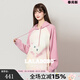 LALABOBO【陳曌旭同款】衛衣T恤25年冬新潮原創(chuàng  )好看印花百搭休閑秋裝外套 粉色 M