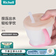 利其爾（Richell） 可按壓學(xué)飲杯兒童吸管水杯嬰兒訓練杯暢飲杯吸管杯牛奶杯漱口杯 軟萌粉