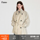 fano studios范洛Fano 經(jīng)典摩登活頁(yè)廓形雙排扣垂感短風(fēng)衣外套女小個(gè)子2026春 米灰色 現貨 L
