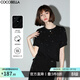 COCOBELLA[璀璨星河]手工燙鉆短袖T恤女寬松舒適棉感上衣TS3010 星空黑 XL