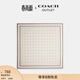 蔻馳（COACH）奧萊女士經(jīng)典標志桑蠶絲方形圍巾絲巾禮物 白色