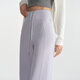名橙時(shí)尚闊腿褲女春季寬松顯瘦純色百搭垂感直筒褲簡(jiǎn)約高腰抽繩休閑褲 淺紫色—常規款【推薦身高162cm以下】 M 【適合100-120斤】