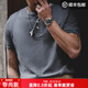 馬登工裝美式肌肉cleanfit重磅亨利衫純棉老錢(qián)風(fēng)阿美咔嘰短袖T恤男夏 冷灰色 【高級感痞帥/美式高街/半袖衫】 2XL （185/104A）