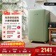 小吉（MINIJ）冰箱小型家用單門(mén)冰箱121升一級能效客廳宿舍辦公室女神節禮物復古迷你小冰箱Pro 121L|一級能效|橄欖綠