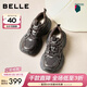 百麗（Belle）星河軌跡機能風(fēng)老爹鞋女26春新厚底增高運動(dòng)休閑鞋B2199AM6A預售 復古灰 38