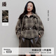 播【羊毛】倪妮同款商場(chǎng)同款復古格紋24冬毛呢短外套女BDR4WD3743 O01伽羅格 S