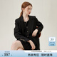 范思藍恩懶人三件套 西裝套裝正裝外套女職業(yè)通勤西服24FS11075 黑色西裝 M