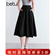 百圖betu女裝夏季新款半身裙【山系戶(hù)外】赫本裙裙子女2504T65 黑色 M
