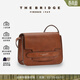 THE BRIDGE/橋牌 【微瑕特賣(mài)】手工牛皮女士斜挎單肩包復古女包 棕色-1
