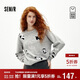 森馬（Semir）商場(chǎng)同款|毛衣女冬季貓咪提花落肩2025小個(gè)子套頭衫101725107013