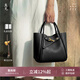 直見(jiàn)【若楠同款】小糯菜籃子頭層牛皮通勤百搭春手提小水桶包女包包 大象灰色(金標)