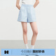 樂(lè )町【小彩盾防曬】夏季新款收納設計原紗防曬衣簡(jiǎn)約甜美休閑輕薄外套 短褲-冰露藍（現貨） M