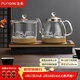 FUNORK全自動(dòng)上水電熱水壺 茶臺燒水壺家用辦公茶桌一體機茶幾嵌入式茶具電茶爐套裝 金色雙加水清潔款