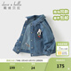 戴維貝拉（DAVE＆BELLA）春裝新款女童牛仔外套洋氣兒童長(cháng)袖上衣小童開(kāi)衫女寶寶衣服 牛仔藍【現貨】 100 cm（建議身高90-100cm）