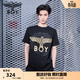 BOY LONDON【時(shí)光輪環(huán)】短袖情侶款春夏老鷹光環(huán)黑色T恤N01902 黑色 M
