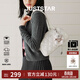 歐時(shí)納（JUST STAR）宣璐同款法棍包包女款2026新款包包輕奢單肩腋下波士頓包生日禮物 奶油白【贈品牌掛飾】