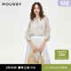 moussy 新品法式田園風(fēng)碎花雪紡長(cháng)袖襯衫女028ISA30-3131 花紋白色 均碼