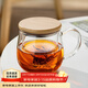 憶壺茶 玻璃茶杯泡茶水分離杯 綠紅茶泡花茶杯子帶過(guò)濾竹木蓋玻璃水杯 竹蓋泡茶杯 400ml