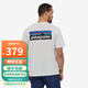 巴塔哥尼亞（Patagonia）男士 P-6 Logo 春夏新款戶(hù)外混紡短袖T恤情侶款38504 WHI白色 S