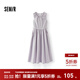 森馬連衣裙女純色無(wú)袖長(cháng)裙休閑溫柔時(shí)尚2025夏新款收腰背心裙優(yōu)雅 粉紫70001 XL
