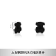 TOUS  桃絲熊925銀黑瑪瑙小號耳環(huán)女經(jīng)典時(shí)尚飾品輕奢情侶禮物 黑瑪瑙
