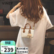 viney包包女包牛皮水桶包輕奢斜挎單肩手提包生日禮物高級感送女友老婆