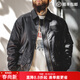 馬登工裝美式復古CWU45P轟炸機夾克男飛行員棉服外套男士春季加厚上衣 黑色 【衣服男裝冬季外套/襖子男/男士棉服/棉襖男】 L