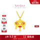 周大福SOINLOVE 蜜粉金十里紅妝鴻運錦鯉平安鎖黃金吊墜VR1350 VR1350