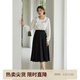獨束大碼女裝半身裙女新款韓版百褶裙遮肉顯瘦高腰a字裙 黑色（DY） L