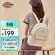 Dickies雙肩包女生背包輕便百搭可愛(ài)休閑PU書(shū)包時(shí)尚滿(mǎn)印通勤旅行奶油杏