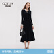 歌莉婭絲絨連衣裙貴氣穿搭重要場(chǎng)合氣質(zhì)小黑裙1ECR4H420 00B黑色 XS