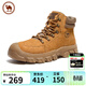 駱駝牌 男士馬丁靴戶(hù)外厚底工裝大黃靴情侶鞋 P15W307011 沙漠黃 43