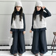兜兜王國女童韓系慵懶風(fēng)穿搭套裝秋季2026新款女孩馬甲三件套兒童秋裝衣服 黑色 【馬甲+打底衫+闊腿褲】 150