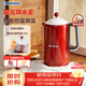 大宇（DAEWOO）復古電熱水壺 恒溫水壺家用電燒水壺熱水壺 保溫調溫泡奶不銹鋼1.5L大容量送禮EK01紅色電子款